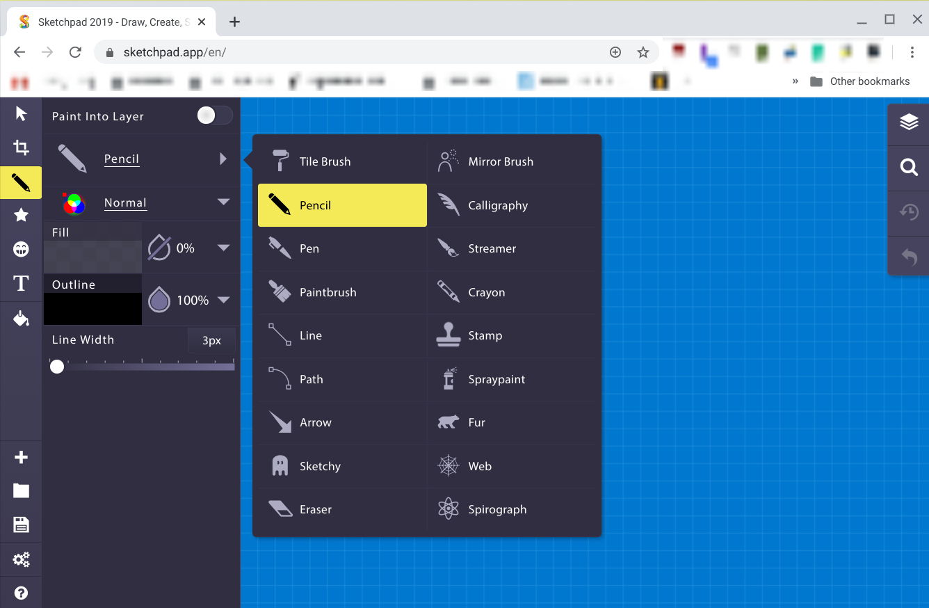 how to create a new sketchpad on Microsoft