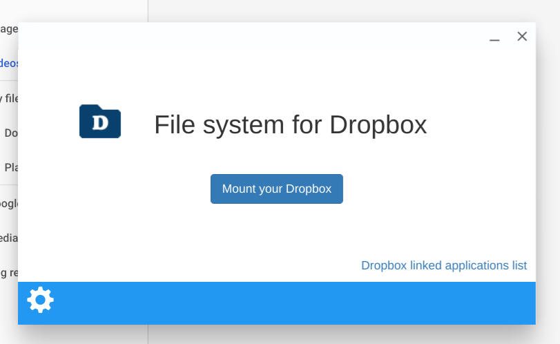 Connecting to Dropbox