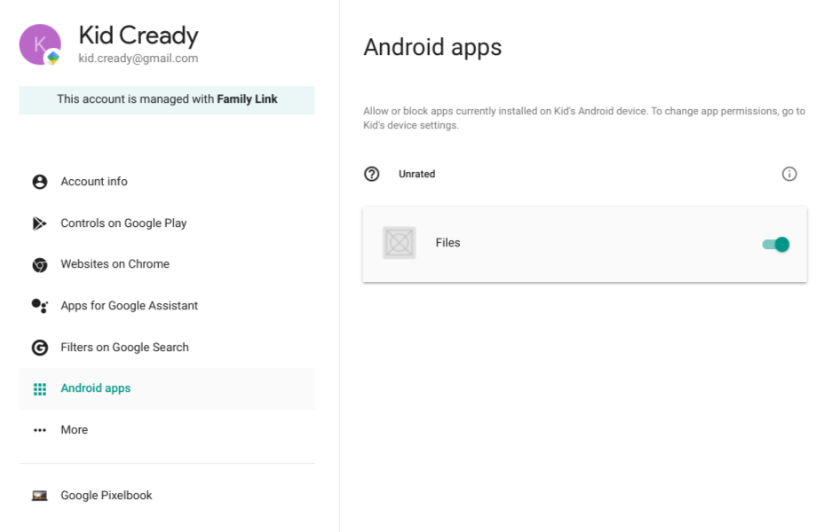 Android Apps access
