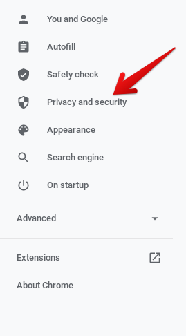 Clicking on Privacy and Security