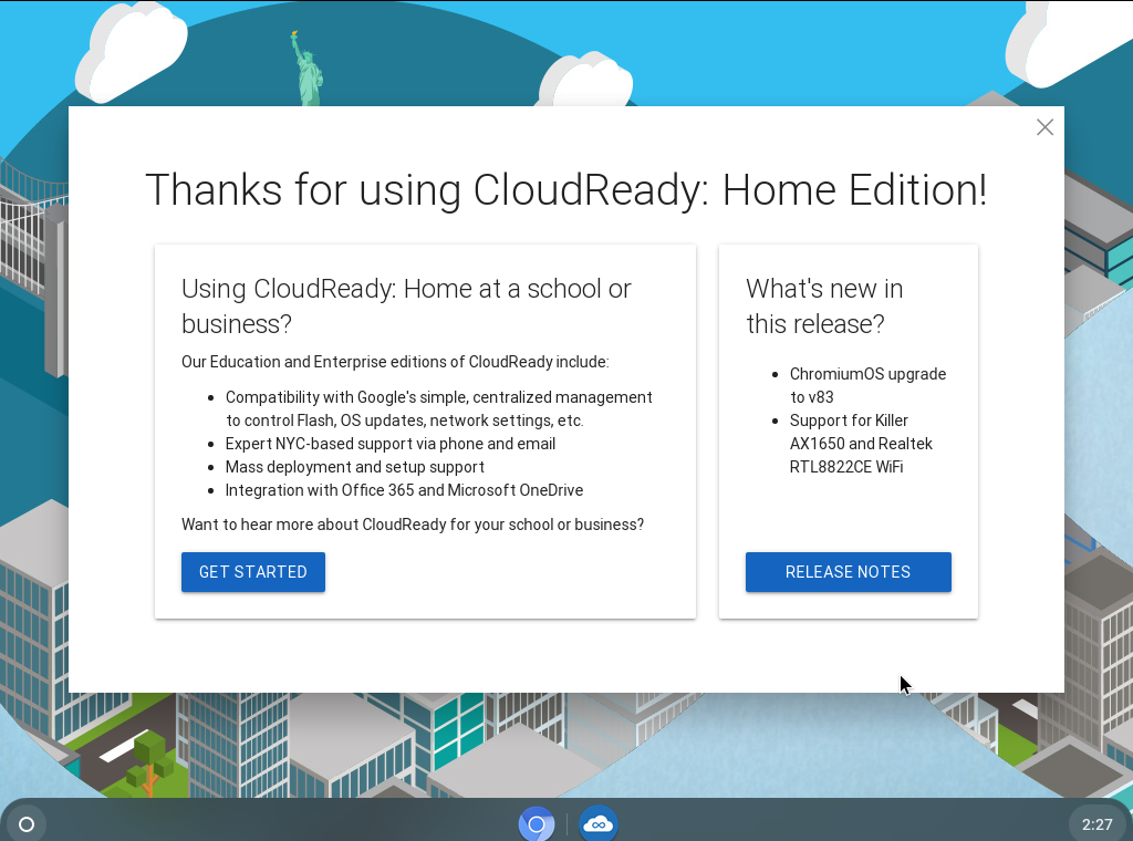CloudReady Desktop window