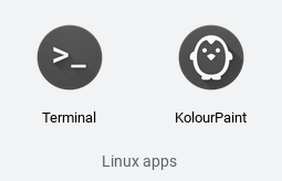 KolourPaint installed on ChromeOS