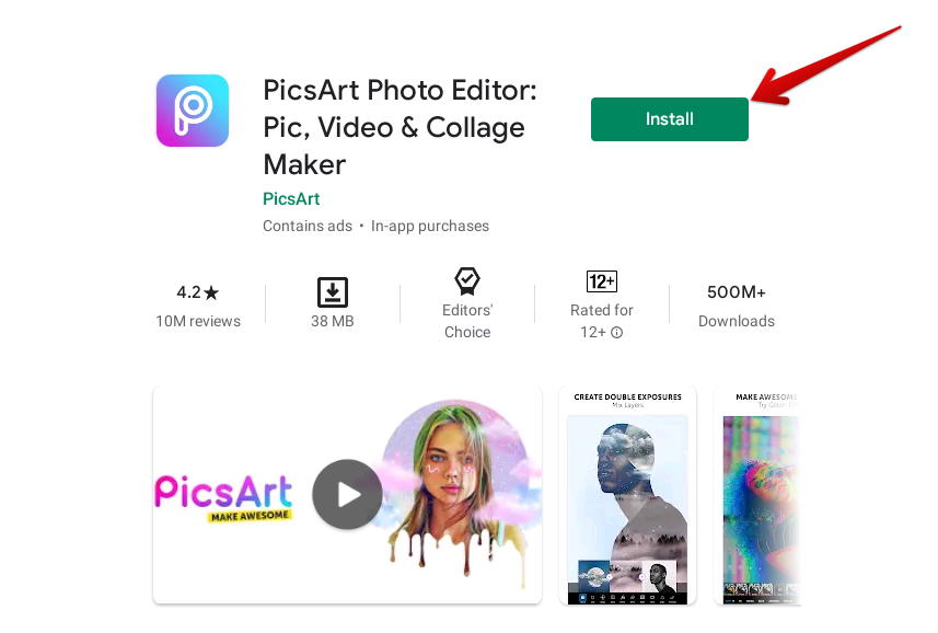 PicsArt on the Play Store