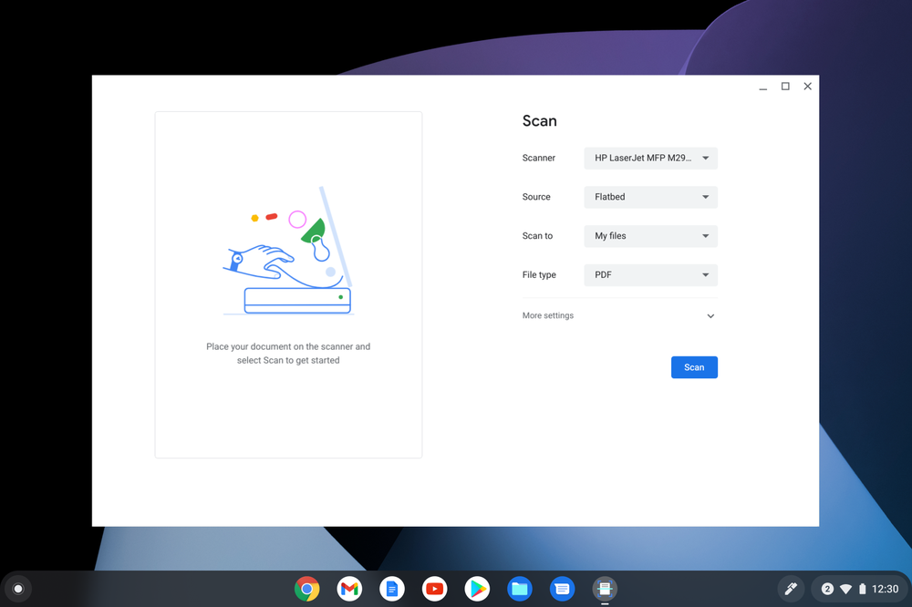 Chrome OS 90 Scanner App