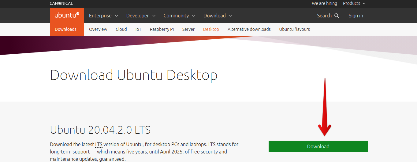Downloading Ubuntu Installer