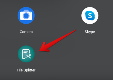 File Splitter & Merger installed on Chrome OS