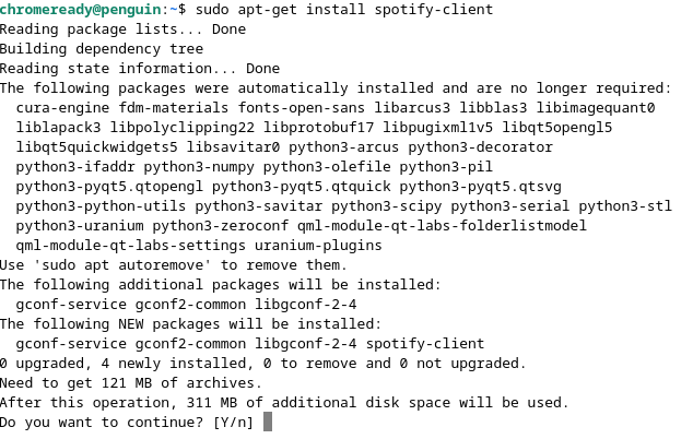Installing the Spotify desktop client