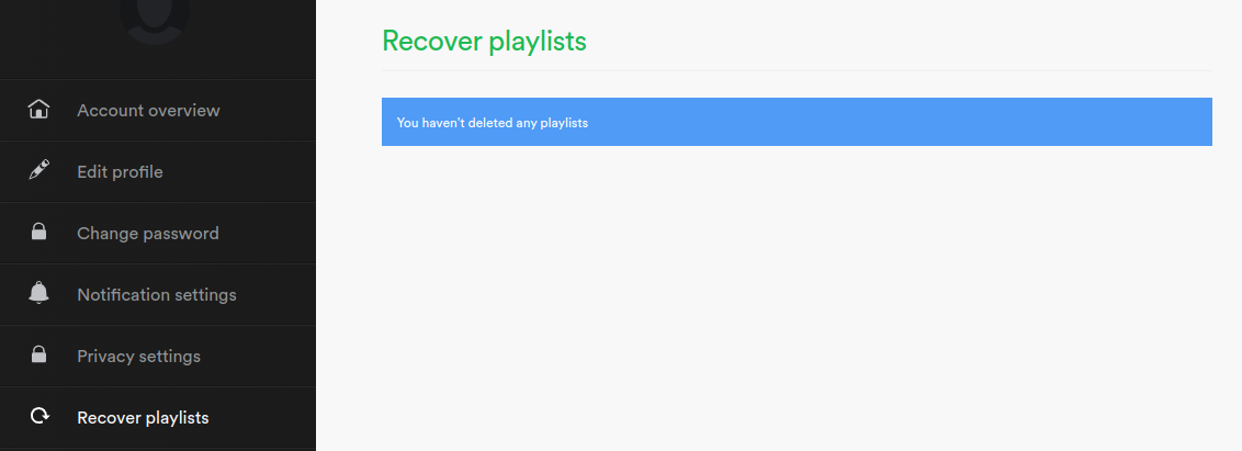 Recovering Spotify playlists