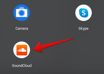 SoundCloud installed from the Chrome Web Store