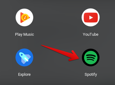 Spotify installed on Chromebook