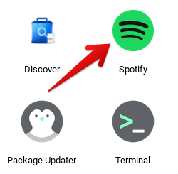 Spotify desktop client installed on Chrome OS