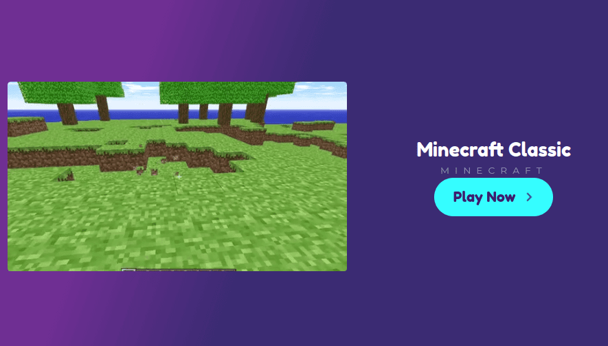 Minecraft Classic on Chrome OS