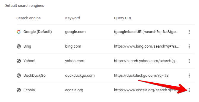 rRemoving an extra search engine