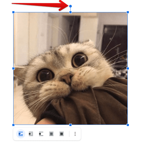 Rotating an image in Google Docs