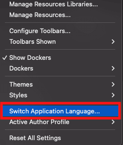 switch application language
