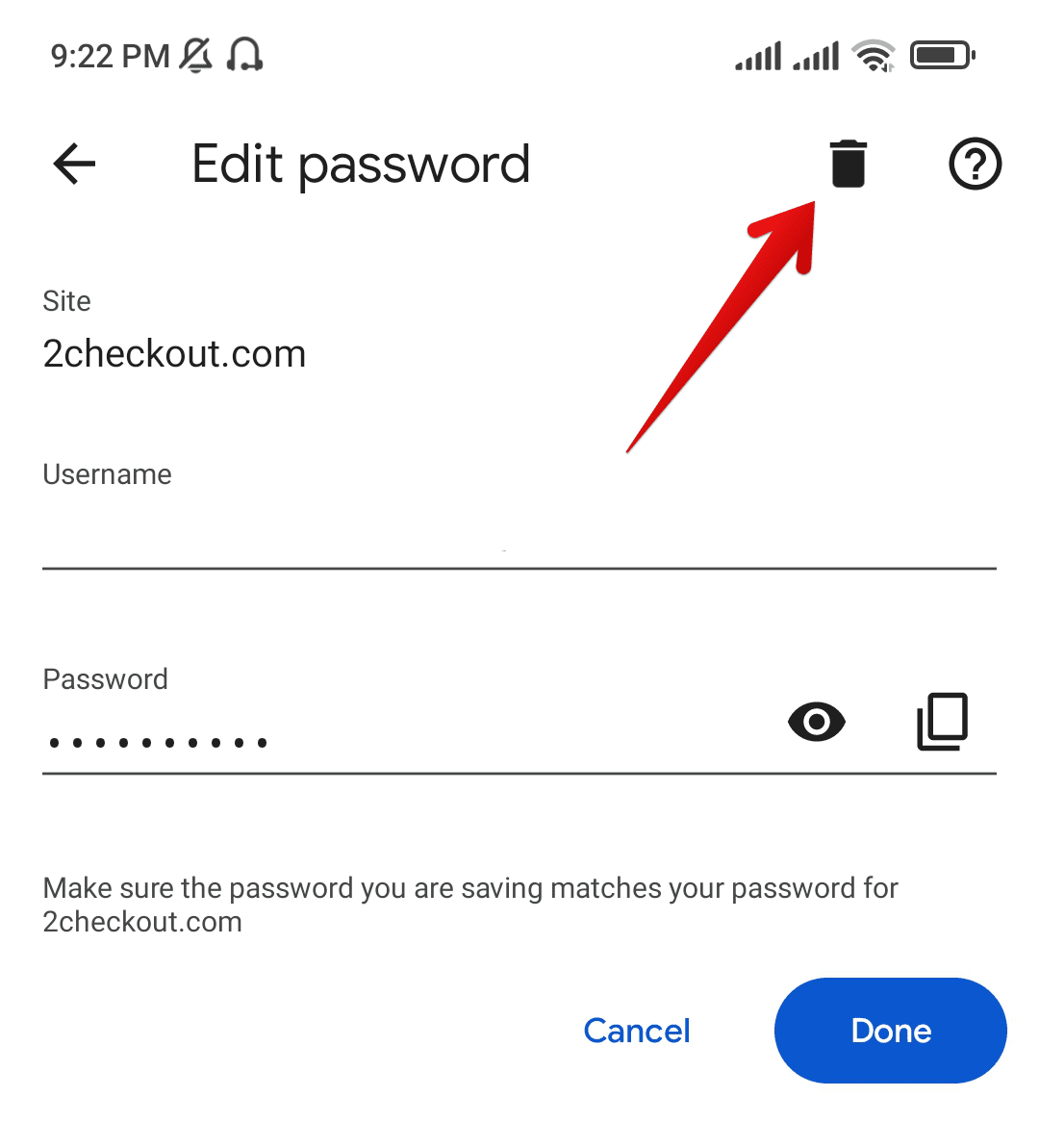 Deleting The Password