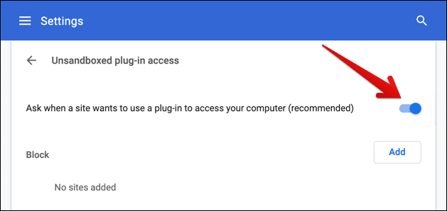Disabling plugin access