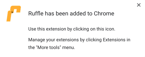 Ruffle added to Chrome