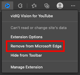 Remove extension