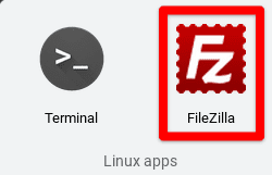 FileZilla installed on Chrome OS