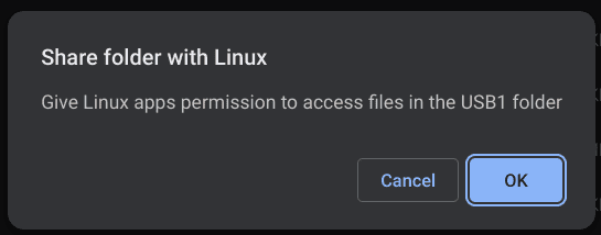 share folder with linux prompt
