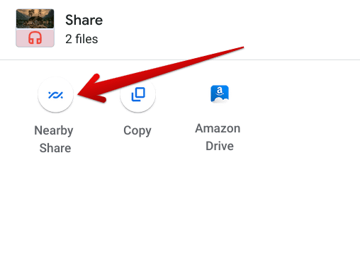 Choosing Nearby Share