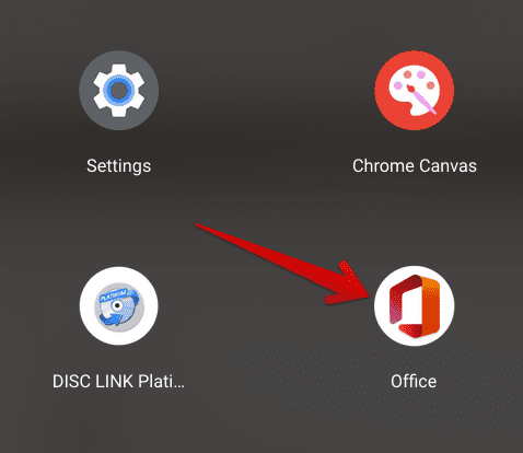 Office PWA installed on Chrome OS