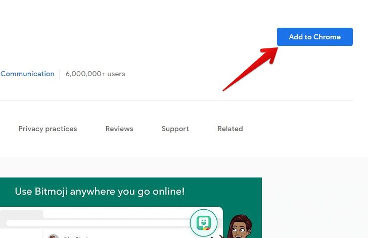 Add to Chrome button