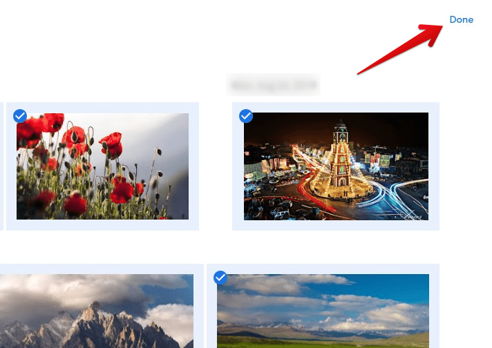 Selecting photos for the photo book