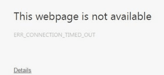 Timed Out error in Chrome