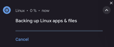 Linux apps and files backup progress tracker