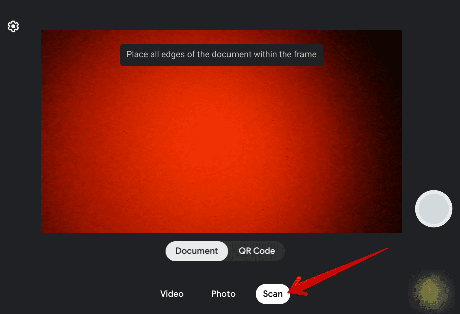 The "Scan" feature in the ChromeOS camera app
