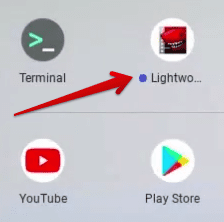 Lightworks app installed