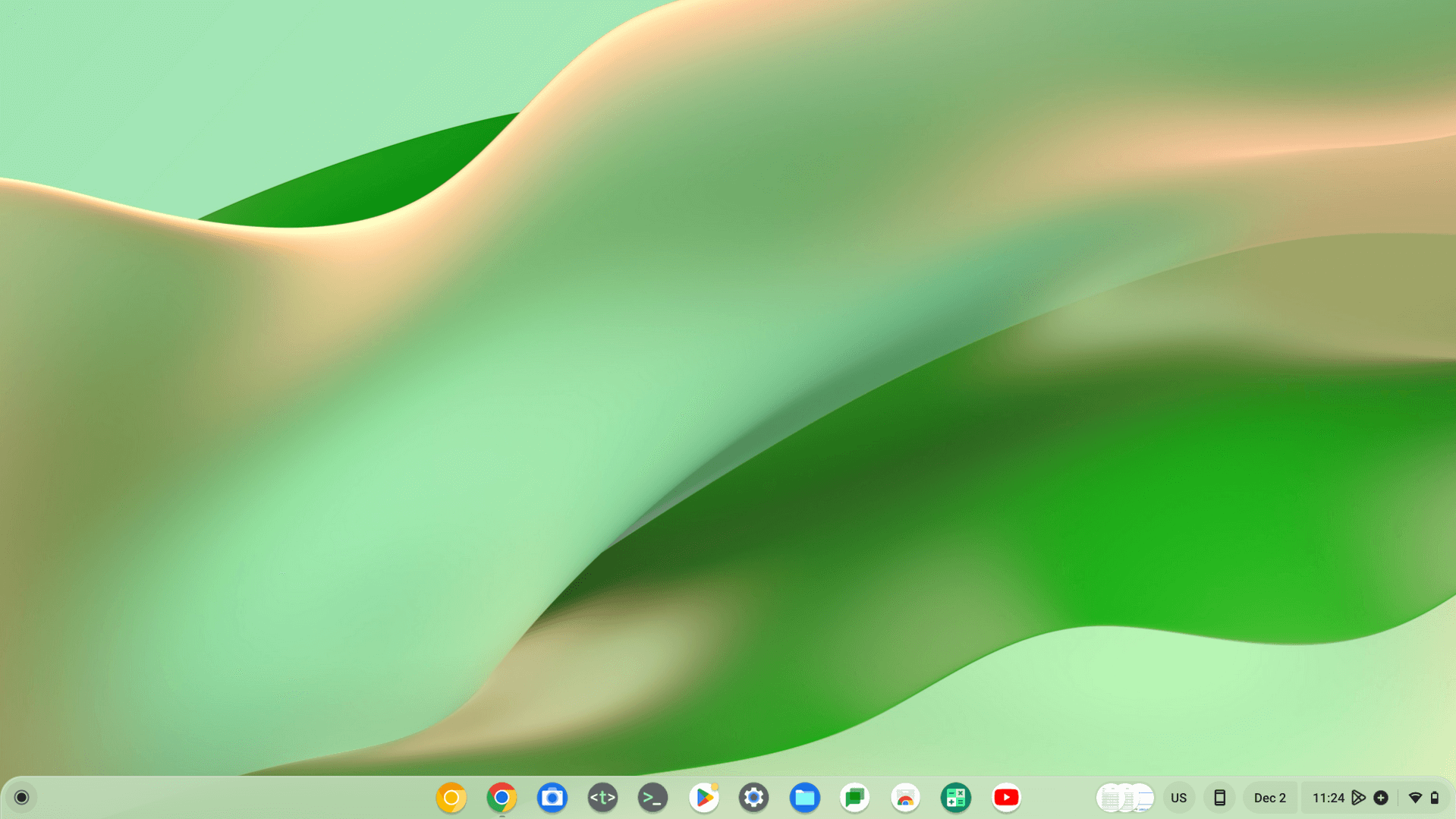 The ChromeOS home screen in 2022