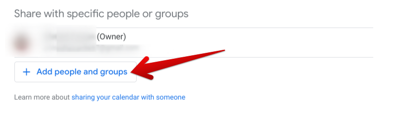 Adding people and groups to Google Calendar