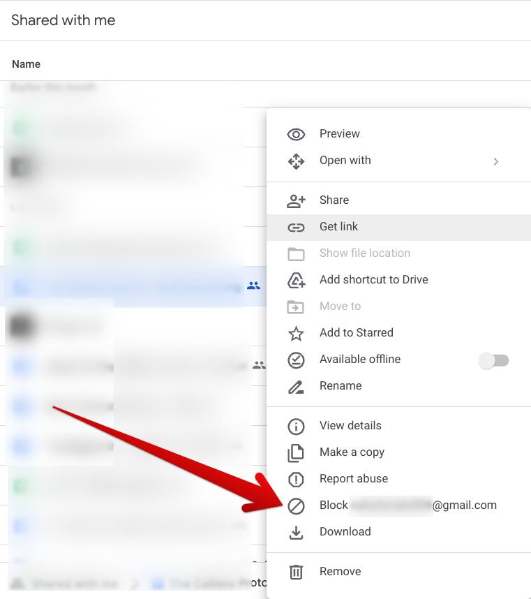 Blocking spam in Google Drive