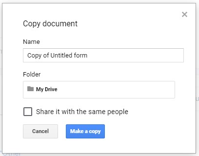 Copy document window