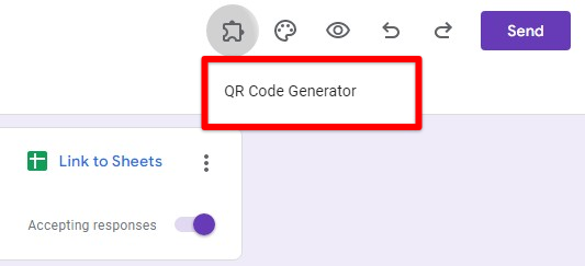 QR Code Generator tab