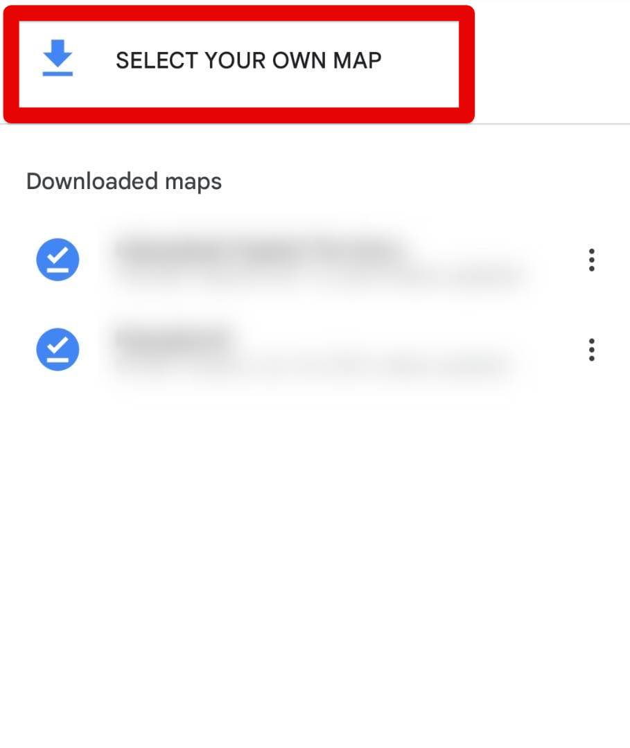 Selecting a map in Google Maps