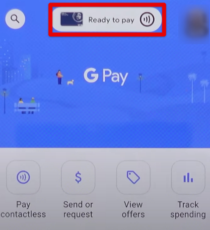 Tapping on the "Ready to pay" option