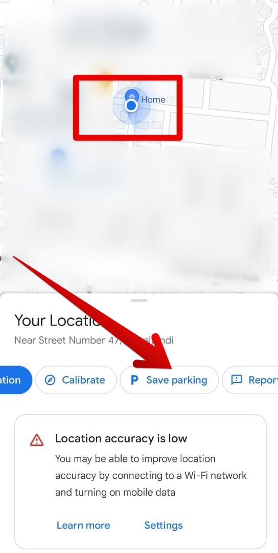 Saving vehicle parking in Google Maps