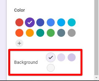 Setting background color