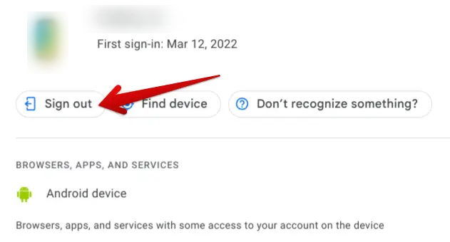 Signing Gmail out of a suspicious device