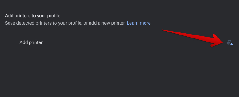 Adding a new printer to your Chromebook