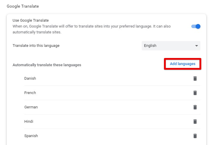 Adding additional languages