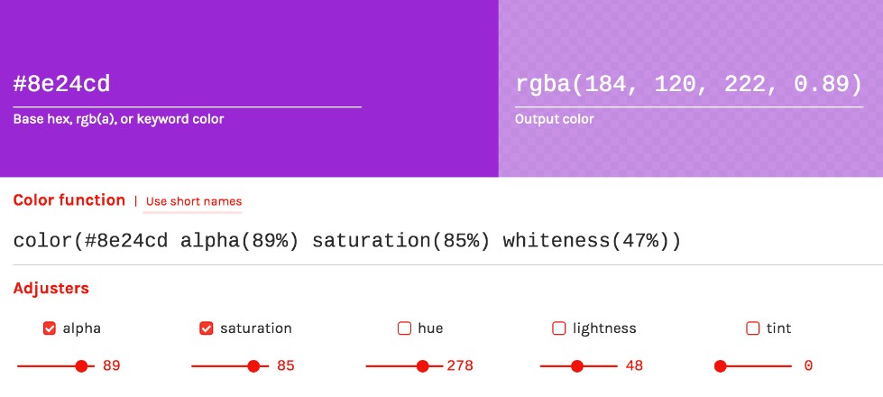 CSS color level 4