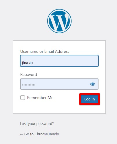 Logging in with an automatically filled password