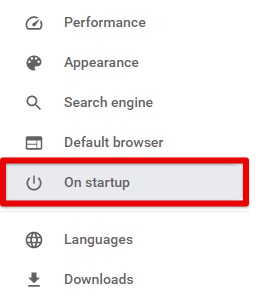 Opening on startup settings tab