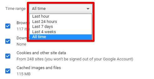 Setting how long data is saved for