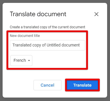 Translating an entire document